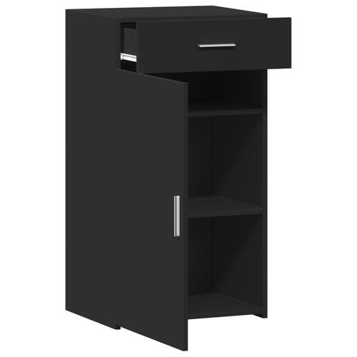 Skab 50x42,5x93 cm konstrueret træ sort