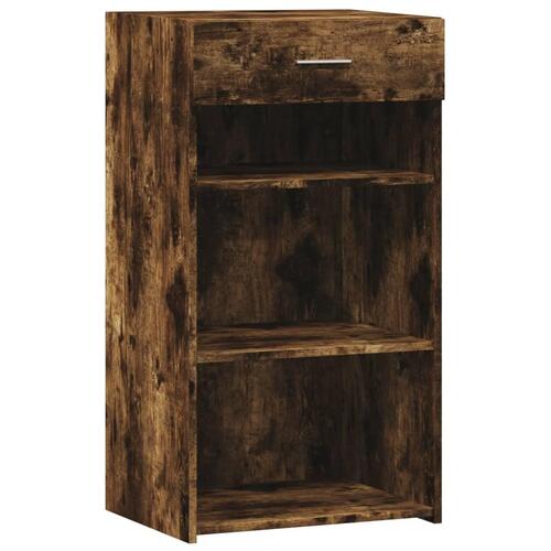 Skab 50x42,5x93 cm konstrueret træ røget egetræsfarve