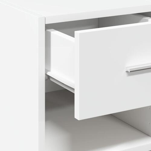 Reol 30x42,5x93 cm konstrueret træ hvid
