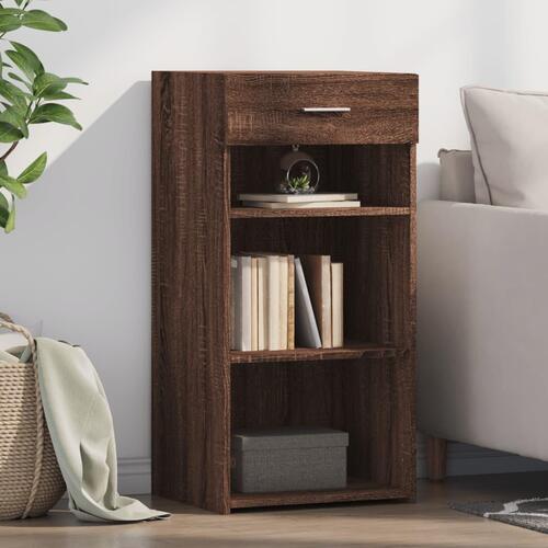 Skab 45x42,5x93 cm konstrueret træ brun egetræsfarve