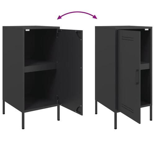 Skab 36x39x79 cm stål sort