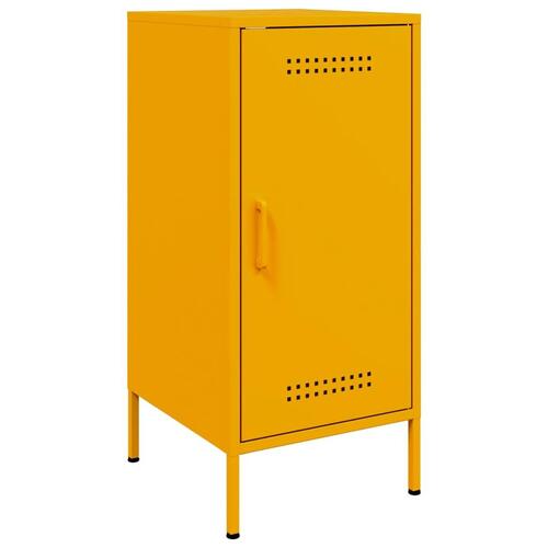 Skabe 2 stk. 36x39x79 cm stål sennepsgul