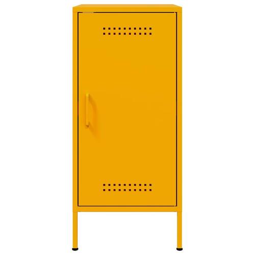 Skabe 2 stk. 36x39x79 cm stål sennepsgul