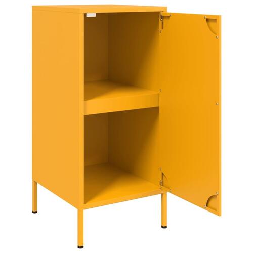 Skabe 2 stk. 36x39x79 cm stål sennepsgul
