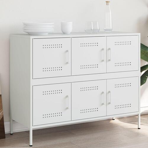 Skab 100,5x39x79 cm stål hvid