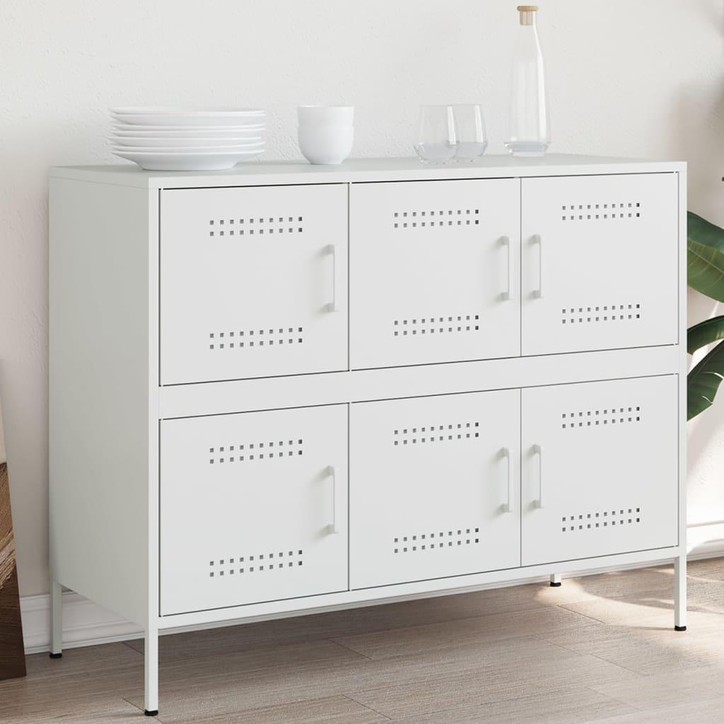 Skab 100,5x39x79 cm stål hvid