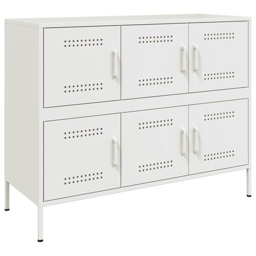 Skab 100,5x39x79 cm stål hvid