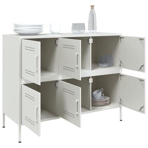 Skab 100,5x39x79 cm stål hvid