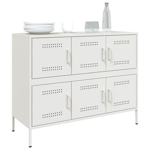 Skab 100,5x39x79 cm stål hvid