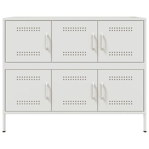 Skab 100,5x39x79 cm stål hvid