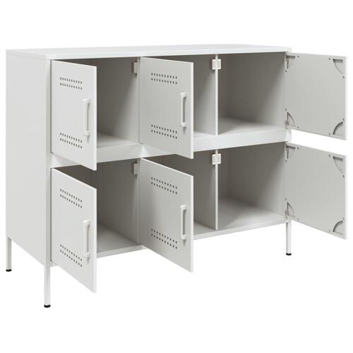 Skab 100,5x39x79 cm stål hvid