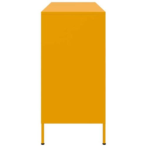 Skænk 100,5x39x79 cm stål sennepsgul