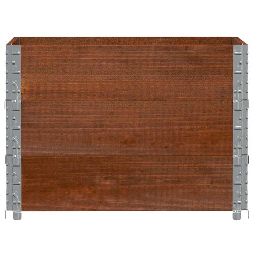 Pallerammer 3 stk. 80x60 cm massivt fyrretræ brun