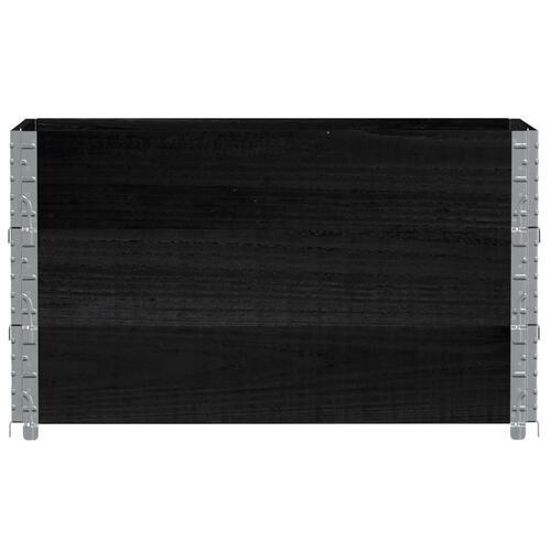 Pallerammer 3 stk. 100x50 cm massivt fyrretræ sort