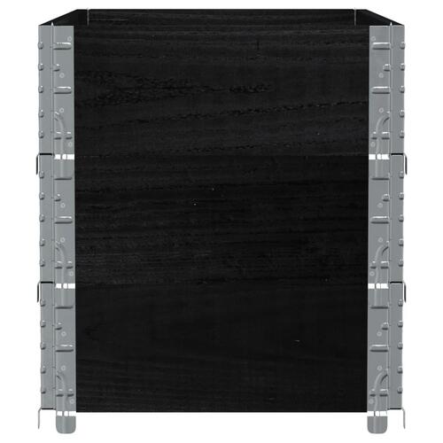 Pallerammer 3 stk. 100x50 cm massivt fyrretræ sort