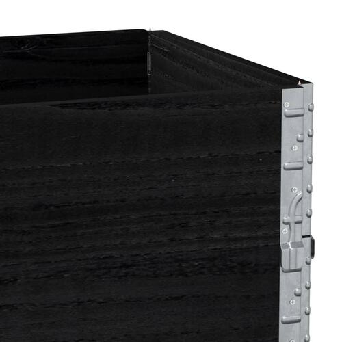 Pallerammer 3 stk. 100x50 cm massivt fyrretræ sort