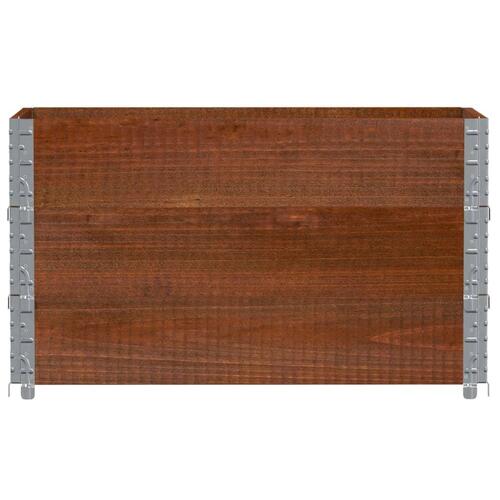 Pallerammer 3 stk. 100x50 cm massivt fyrretræ brun