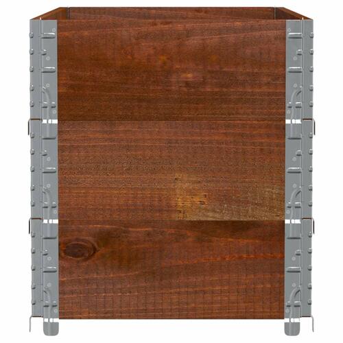 Pallerammer 3 stk. 100x50 cm massivt fyrretræ brun