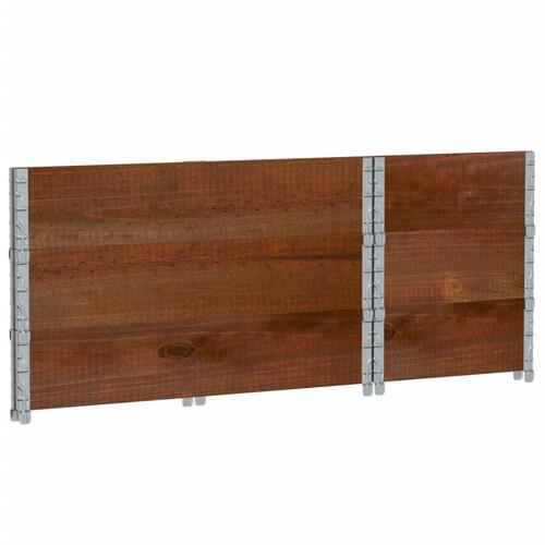 Pallerammer 3 stk. 100x50 cm massivt fyrretræ brun