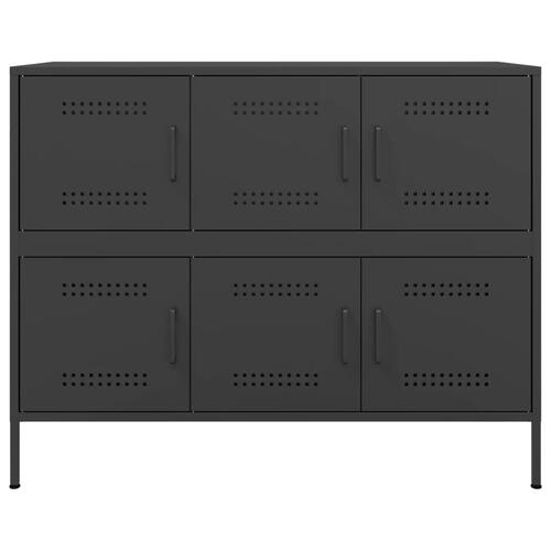 Skab 100,5x39x79 cm stål sort