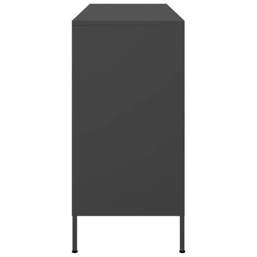 Skab 100,5x39x79 cm stål sort
