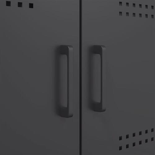 Skab 100,5x39x79 cm stål sort