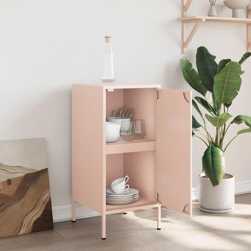 Skab 36x39x79 cm koldvalset stål lyserød