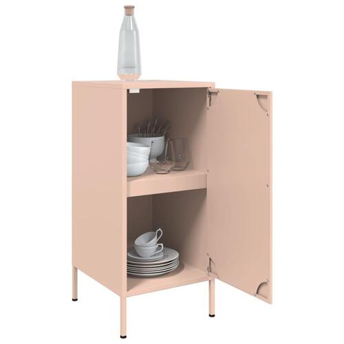 Skab 36x39x79 cm koldvalset stål lyserød