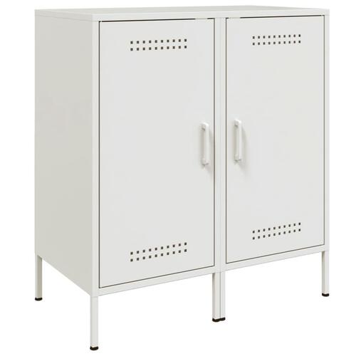Skabe 2 stk. 36x39x79 cm stål hvid