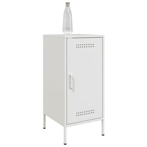 Skabe 2 stk. 36x39x79 cm stål hvid