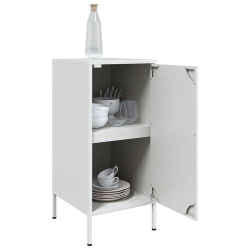 Skabe 2 stk. 36x39x79 cm stål hvid