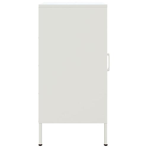 Skabe 2 stk. 36x39x79 cm stål hvid