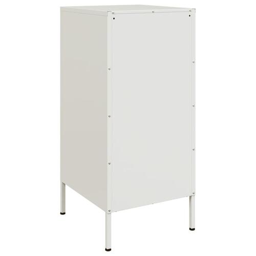 Skabe 2 stk. 36x39x79 cm stål hvid