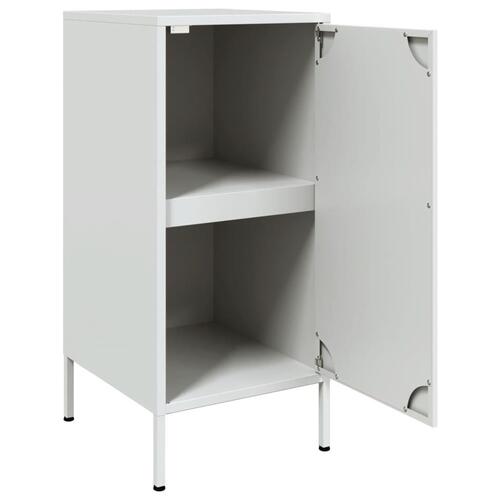 Skabe 2 stk. 36x39x79 cm stål hvid