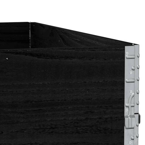 Pallerammer 3 stk. 100x100 cm massivt fyrretræ sort