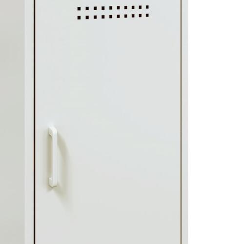 Skab 36x39x79 cm stål hvid
