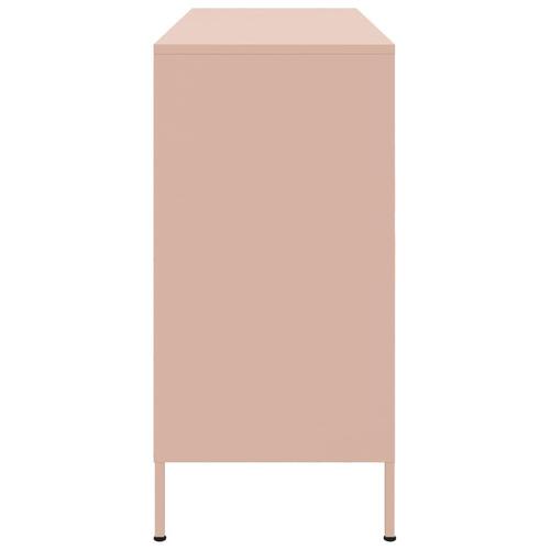 Skab 100,5x39x79 cm stål lyserød