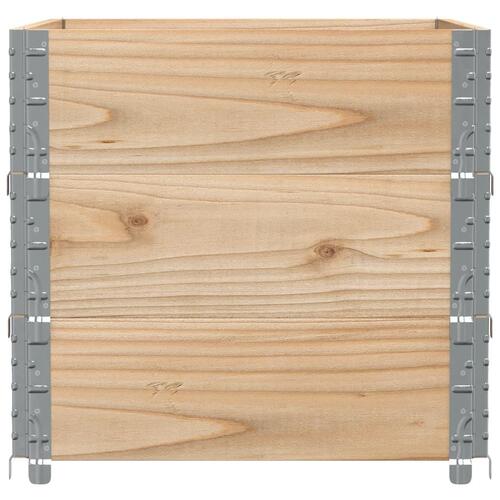 Pallerammer 3 stk. 80x60 cm massivt fyrretræ