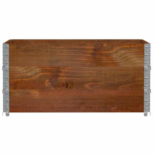 Pallerammer 3 stk. 120x80 cm massivt fyrretræ brun