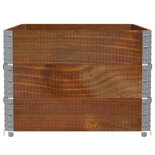 Pallerammer 3 stk. 120x80 cm massivt fyrretræ brun