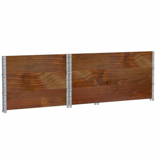 Pallerammer 3 stk. 120x80 cm massivt fyrretræ brun