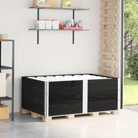 Pallerammer 3 stk. 150x100 cm massivt fyrretræ sort