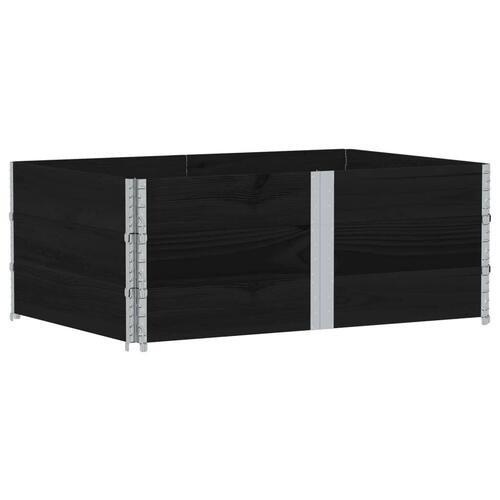 Pallerammer 3 stk. 150x100 cm massivt fyrretræ sort