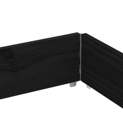Pallerammer 3 stk. 150x100 cm massivt fyrretræ sort
