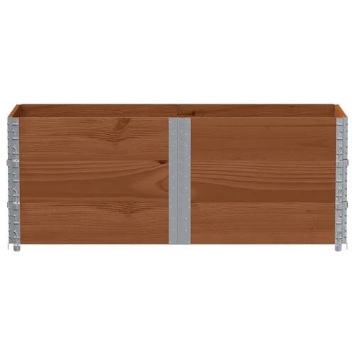 Pallerammer 3 stk. 150x50 cm massivt fyrretræ brun