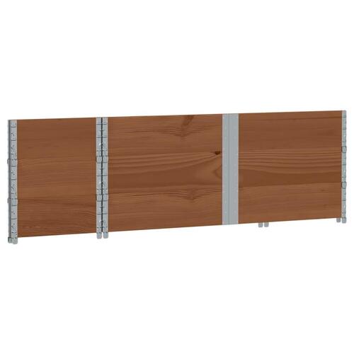 Pallerammer 3 stk. 150x50 cm massivt fyrretræ brun
