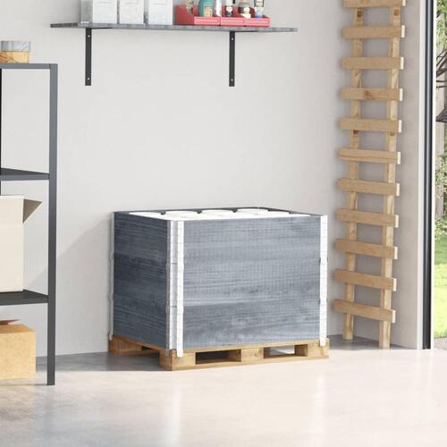 Pallerammer 3 stk. 80x60 cm massivt fyrretræ grå