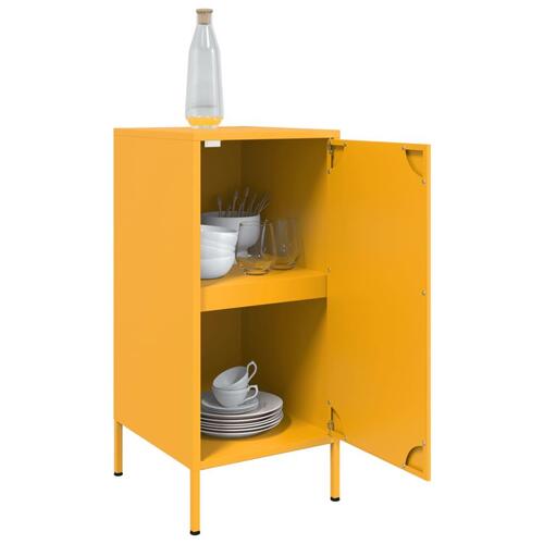 Skab 36x39x79 cm stål sennepsgul