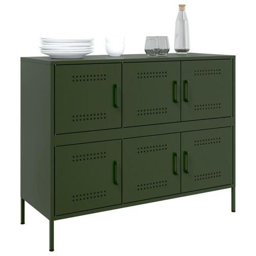 Skab 100,5x39x79 cm stål olivengrøn