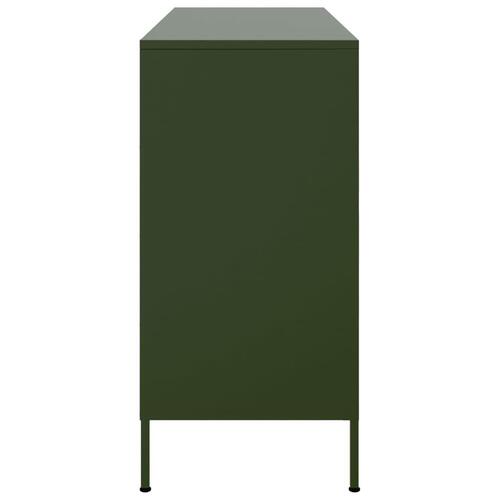 Skab 100,5x39x79 cm stål olivengrøn
